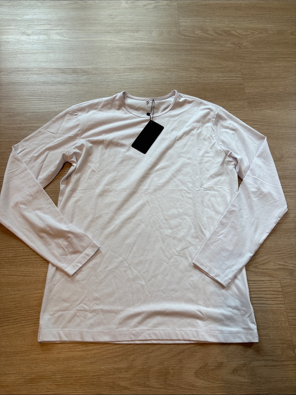 NWT Alphalete Men’s L Classic Long Sleeve White T Shirt Gym Casual Athleisure